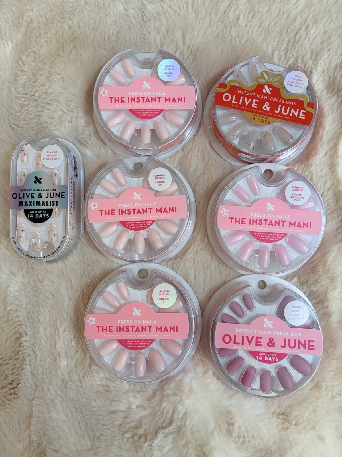 Lot Of 7 Olive And June Press On Nails – Brand New