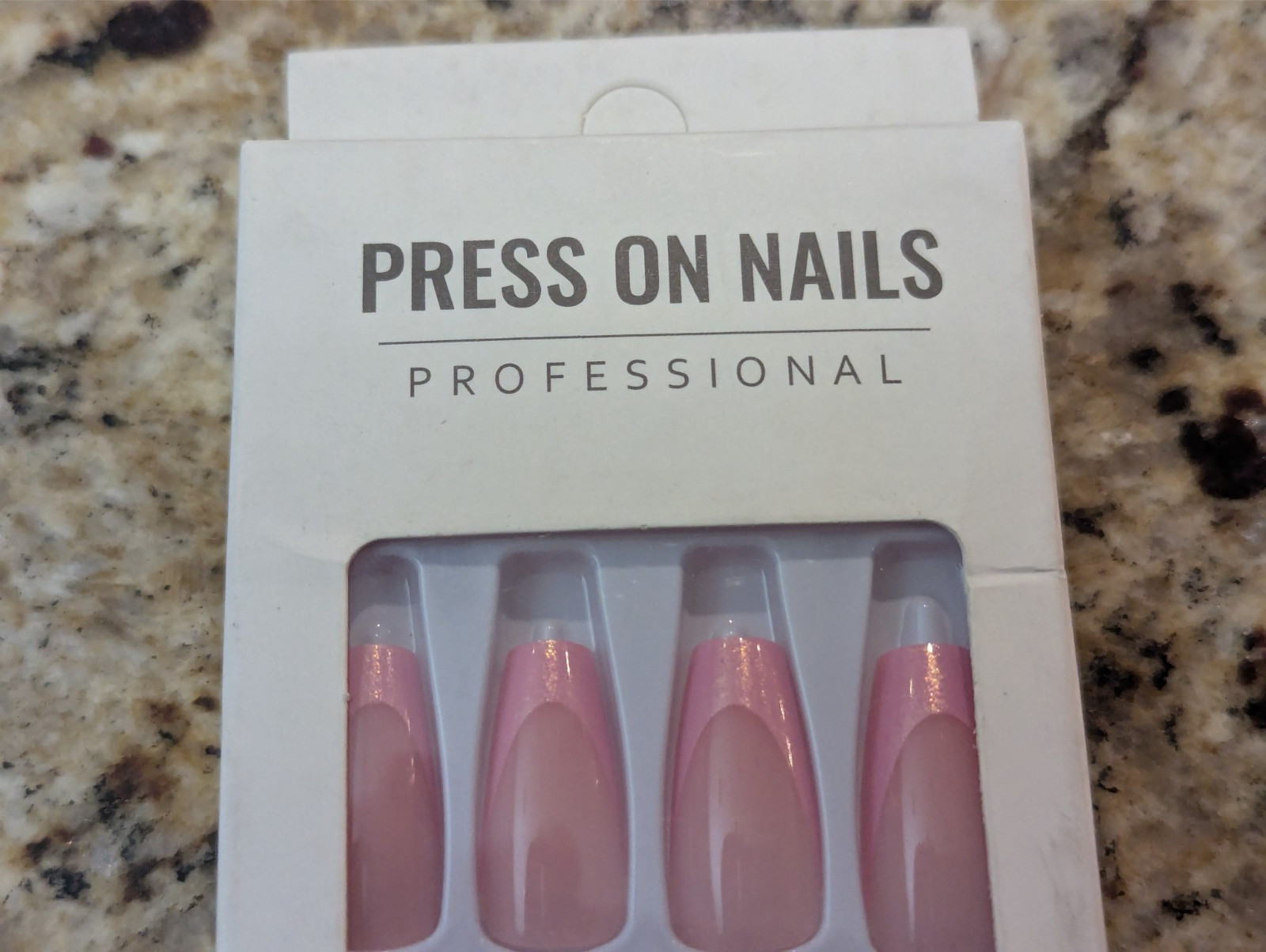 Press On Nails One Minute Nail Tip #858 Pink French Tips 24ct