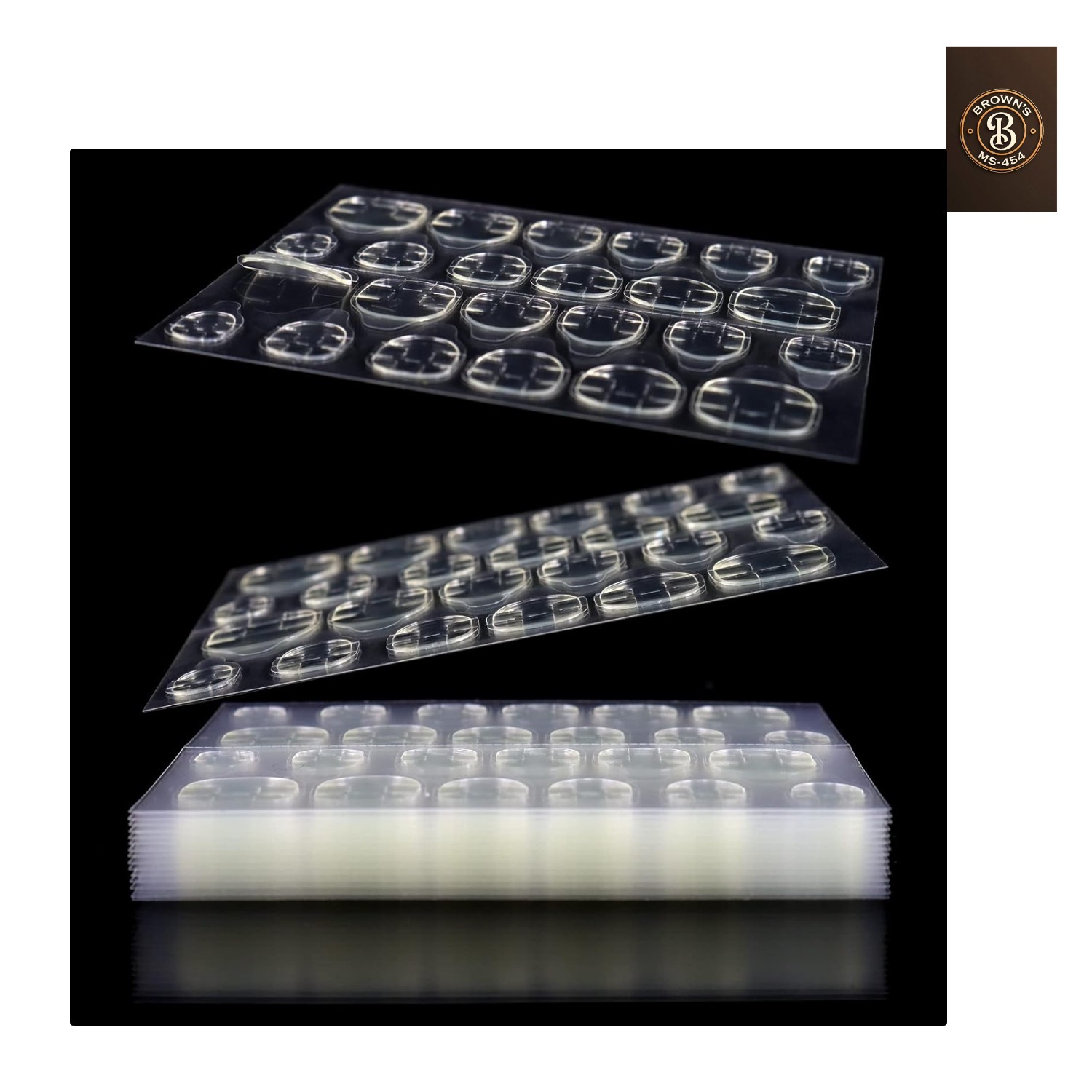 288pcs 12 Sheets Adhesive Tabs Waterproof Breathable Glue Tabs Double-Sided N…