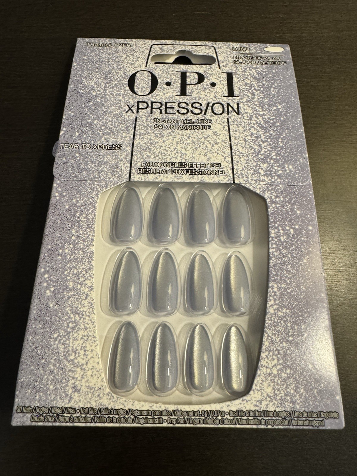 OPI xPRESS/ON Gel Like Press On Nails Trailglazer 30 Nails NIB