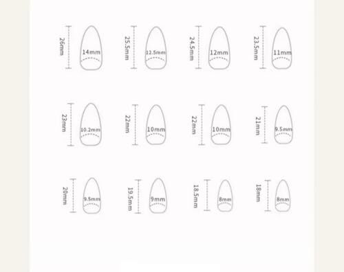 Halloween Press on Nails Medium Almond Fake Nails 1 Fl Oz (Pack of 1) Style09