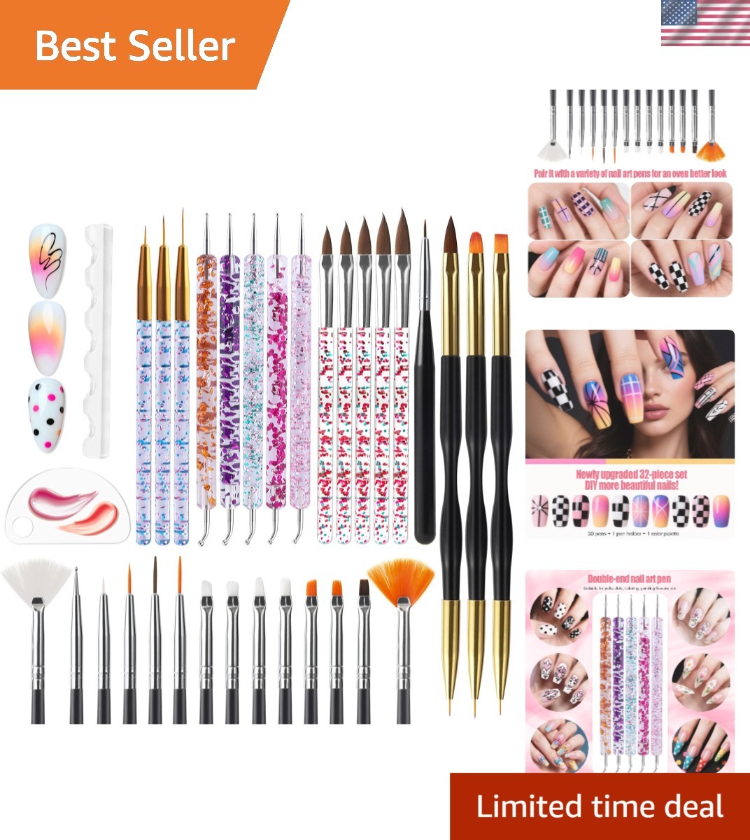 Nail Dotting Tools 32PCS Set in Various Colors