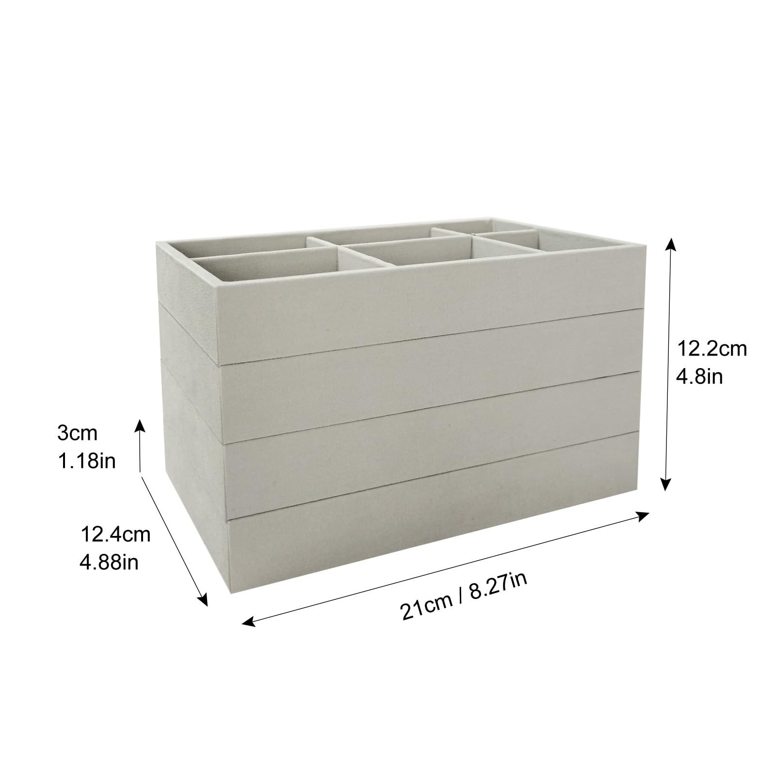 SCIKHEFT Stackable Jewelry Organizers and Storage with Velvet Jewelry Trays, …