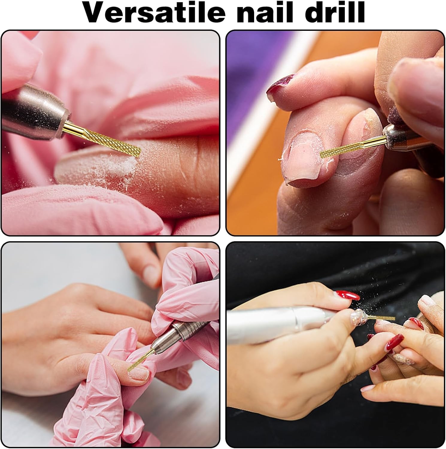 Nail Drill Bits, Carbide Drill Bits Remover Cuticle Bit for Nail Drill