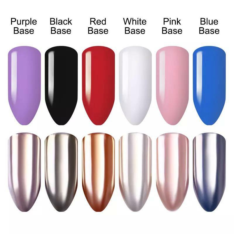 Chameleon Mirror Chrome Gradient Nail Powder Metallic Effect Duo Ombre Rainbow