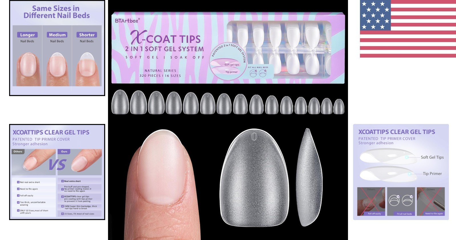 Salon-quality Matte Soft Gel Nail Tips – Easy Soak Off & Pre-shaped Convenience