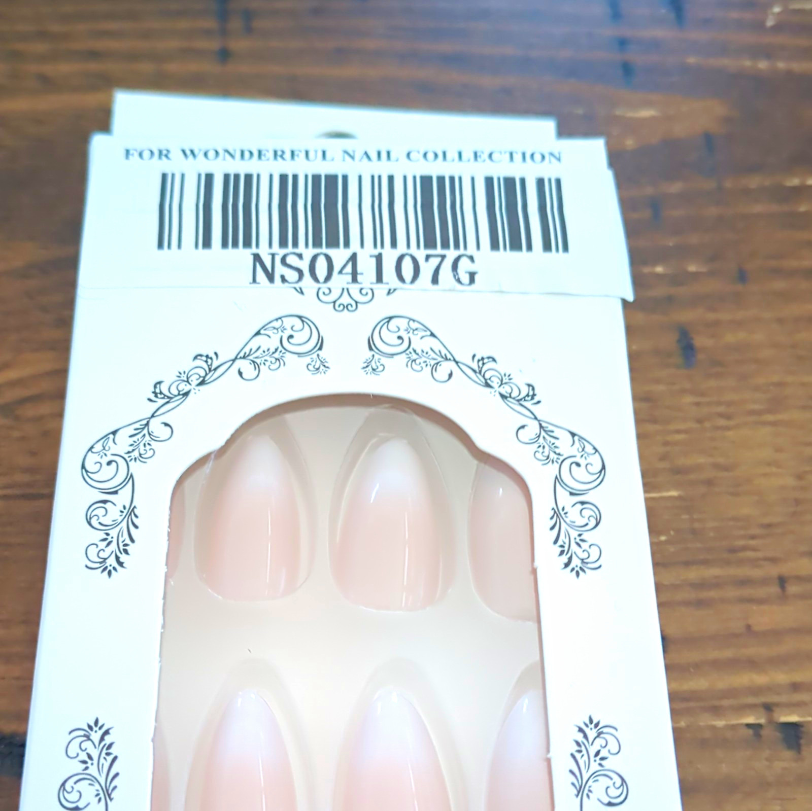 Artificial Nails Full Cover Almond Long Pink Shiny Solid Plastic NS04107G