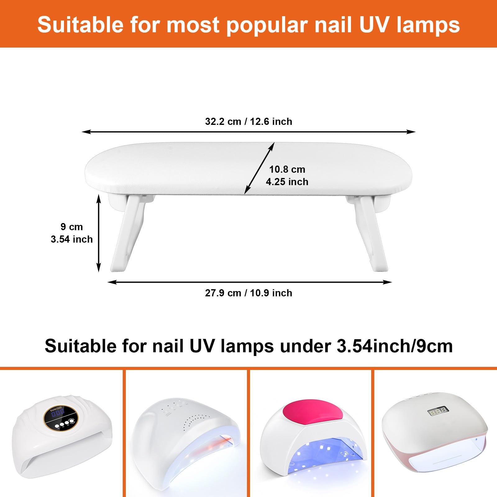 Nail Arm Rest, Foldable PU Leather Nail Hand Rest For Manicure, with Soft Nai…