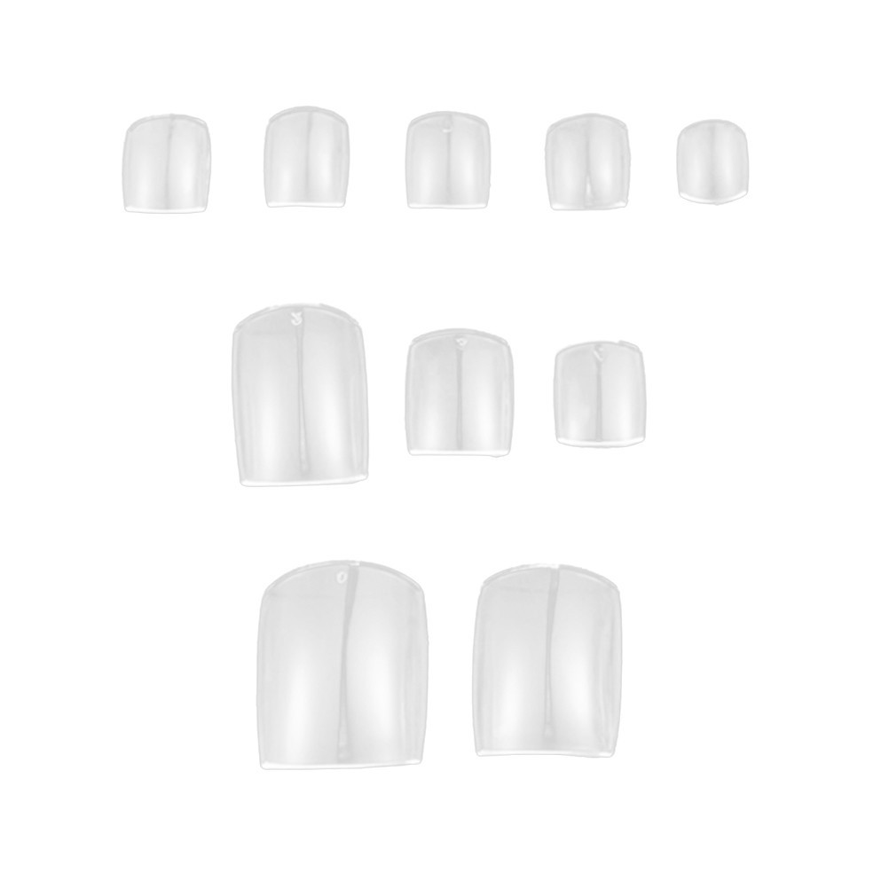 100Pcs Reusable Transparent Toenail Stickers for DIY Nail Art