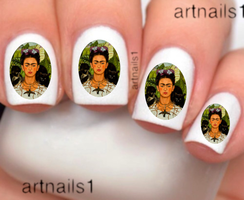 Frida Artist Painter Mexican Nail Art Water Decal Sticker Polish Salon Mani Pedi