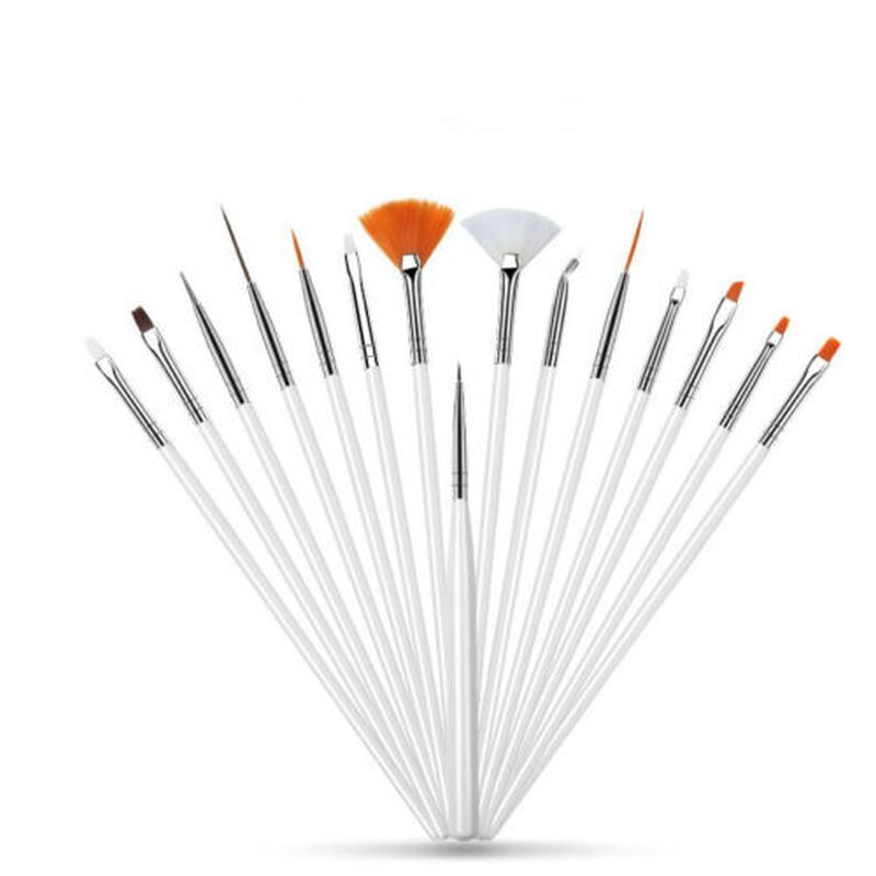 Brush Gel Nail Polish Art Set Dotting Painting Drawing Brushes Pen Tools 20pcs.