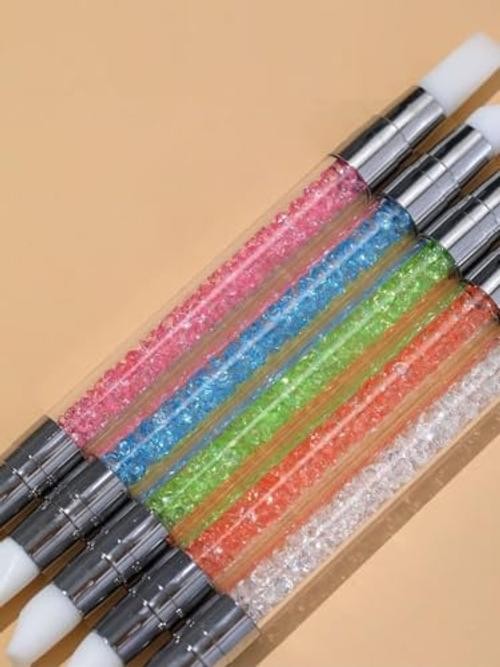 SQULIGT Resin Nail Art Palette with 5Pcs Sculpture Pens – Dual Tipped