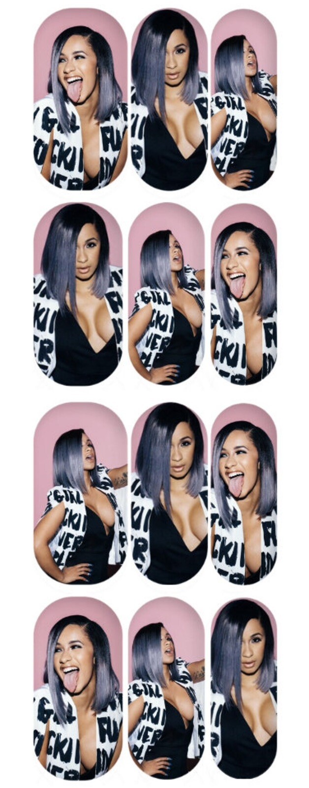 Cardi B Picture Nail Art Waterslide Decals Nail Decorating Nail Wraps DIY