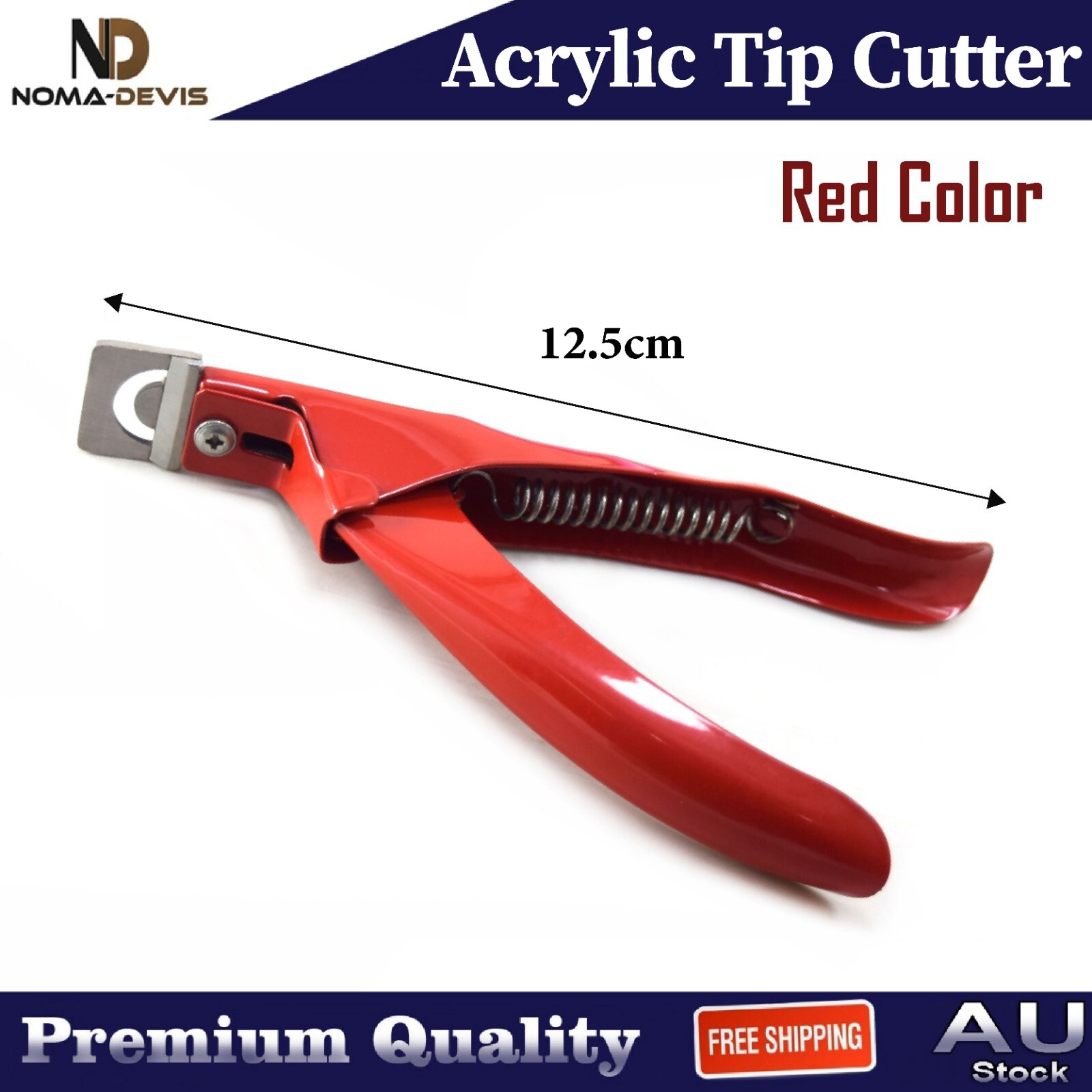 Acrylic False Nail Tip Cutter Clipper Red Color Salon Nail Edge Art Tip Trimmer