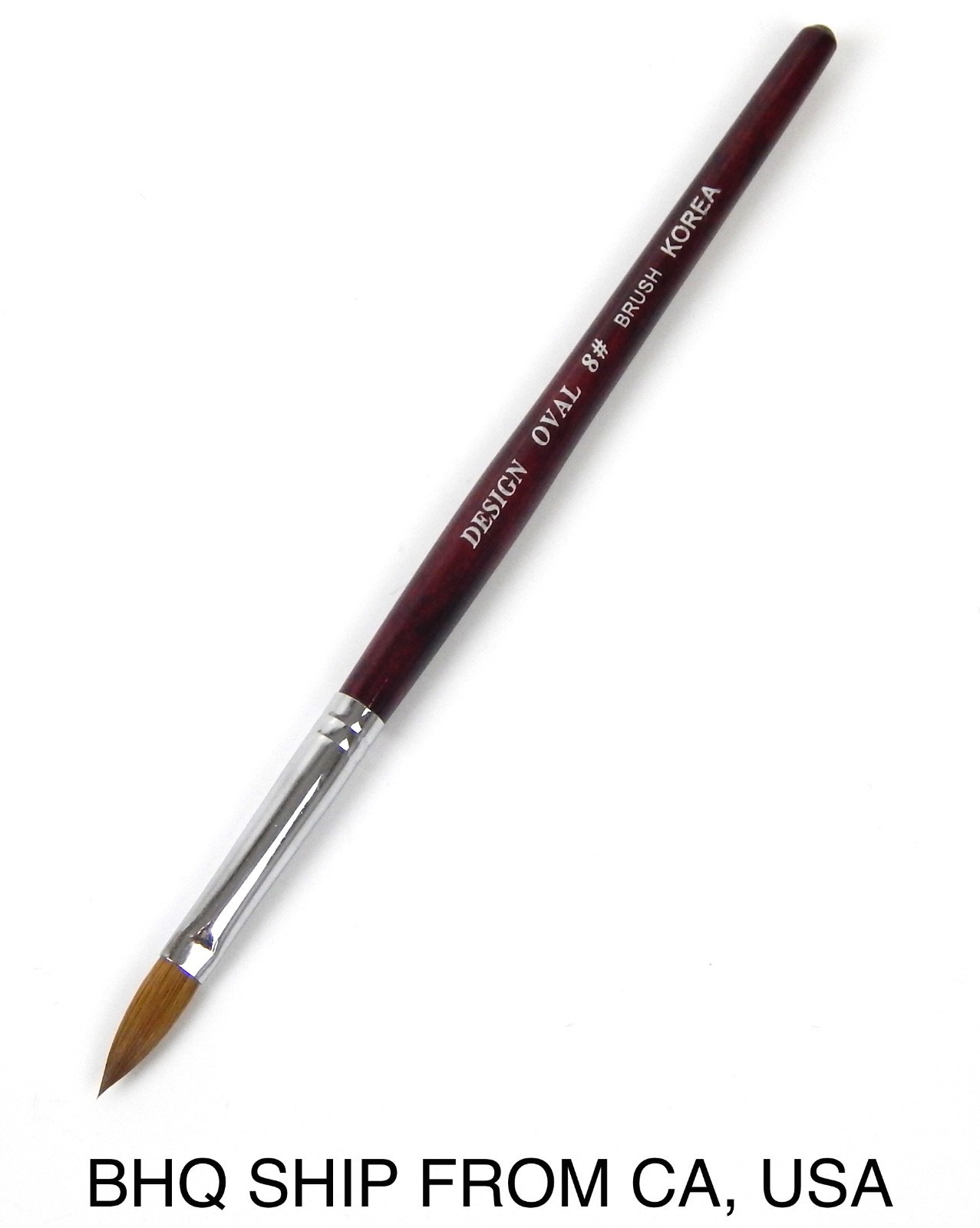 Kolinsky Acrylic Nail Brush Round Wood Handle #8