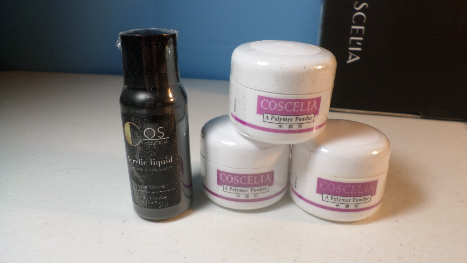 Coscel’ia Professional Nail Art Kit ~ 200 Nails~Glitter~Nail Glue~ Complete ~New