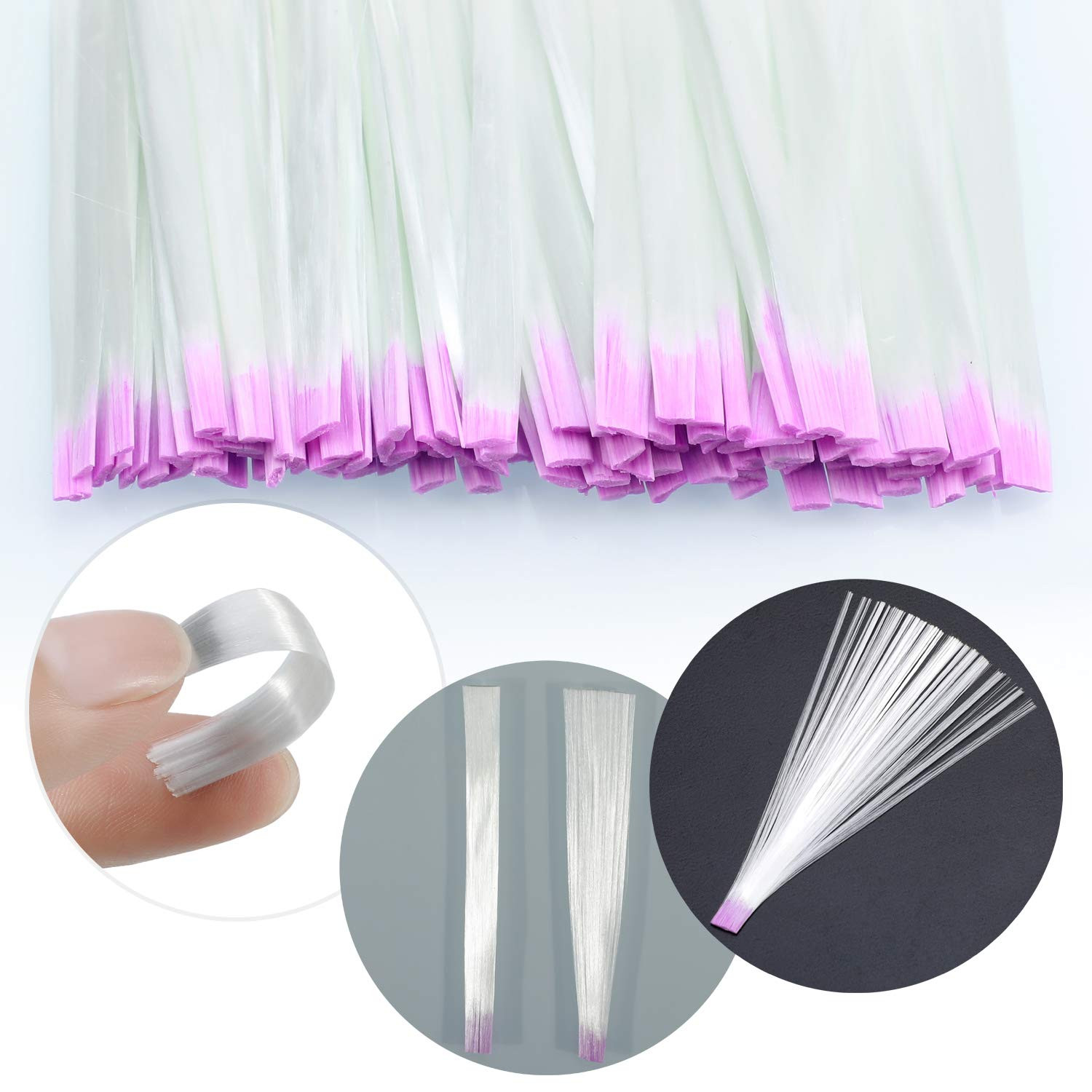 100 Pieces Fiberglass Nail Extension Silk,Nails Tips Quick Extension Fiberglass