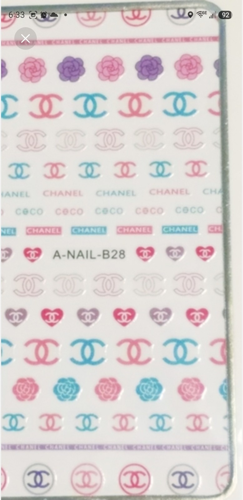 NWT NAIL ART DESIGN SELF-SEAL STICKERS SOLID PASTELS N°104!