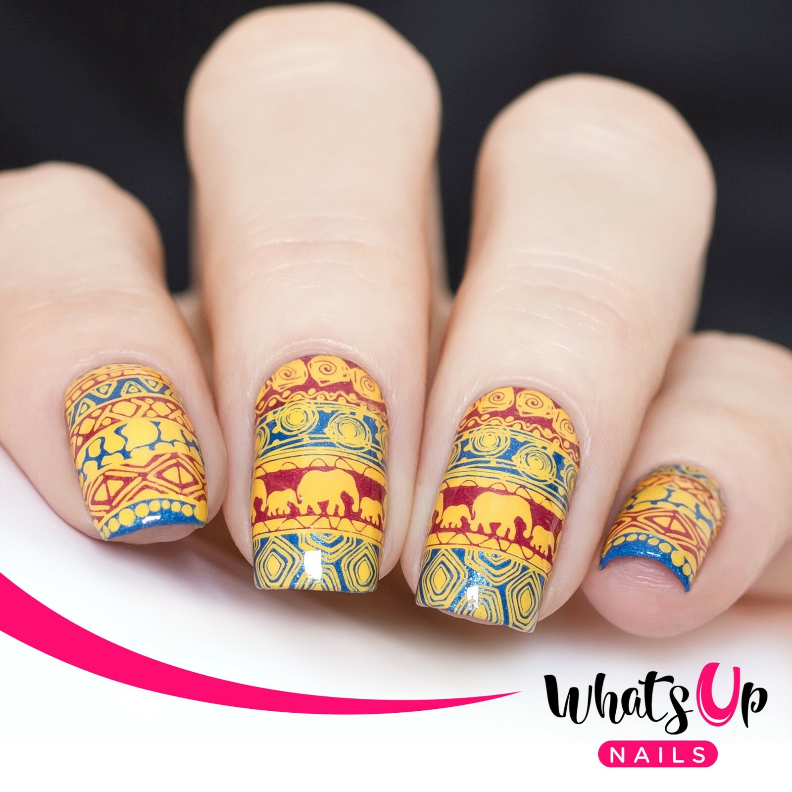 B040 Safari Ride Stamping Plate For Stamped Nail Art Design