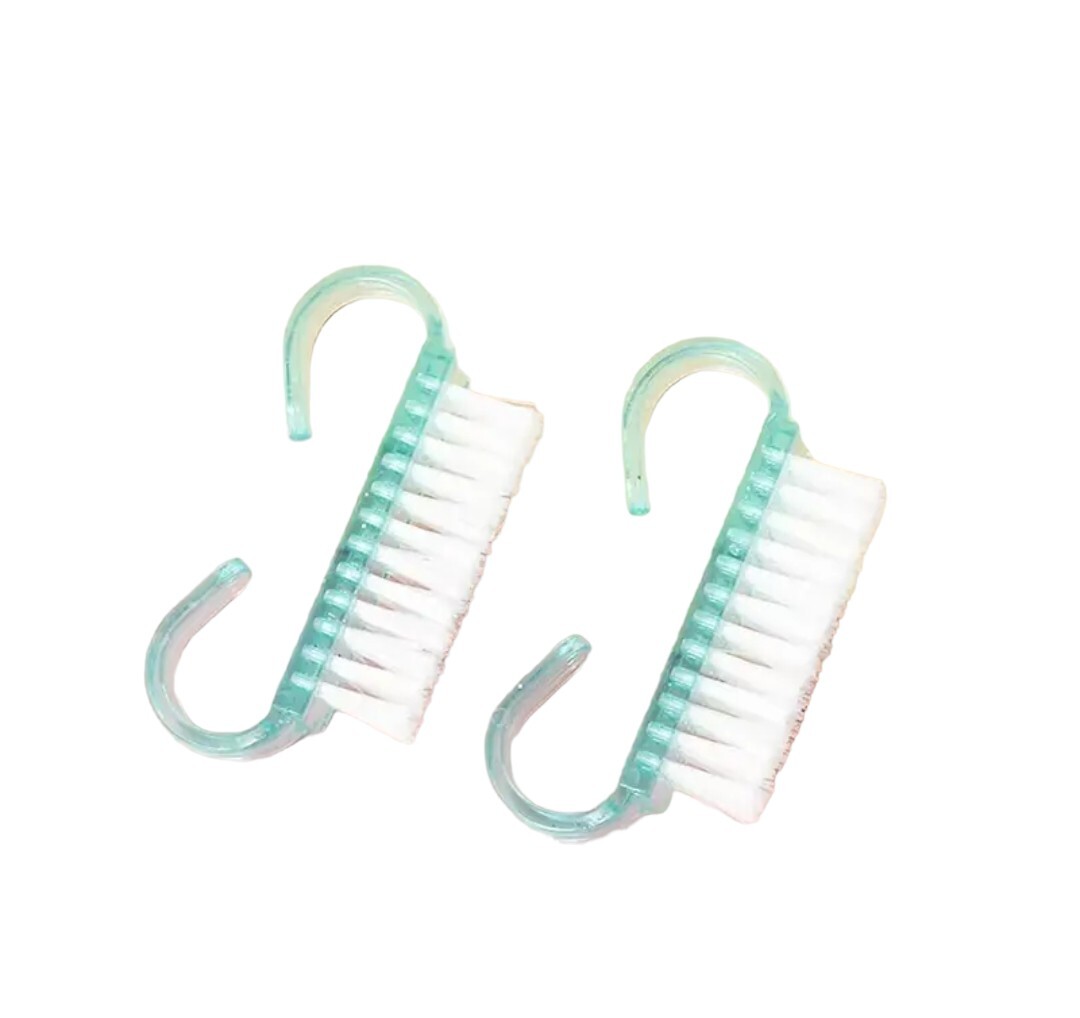 Acrylic Cleaning Brush 10pcs Set Green For Nail And Dust
