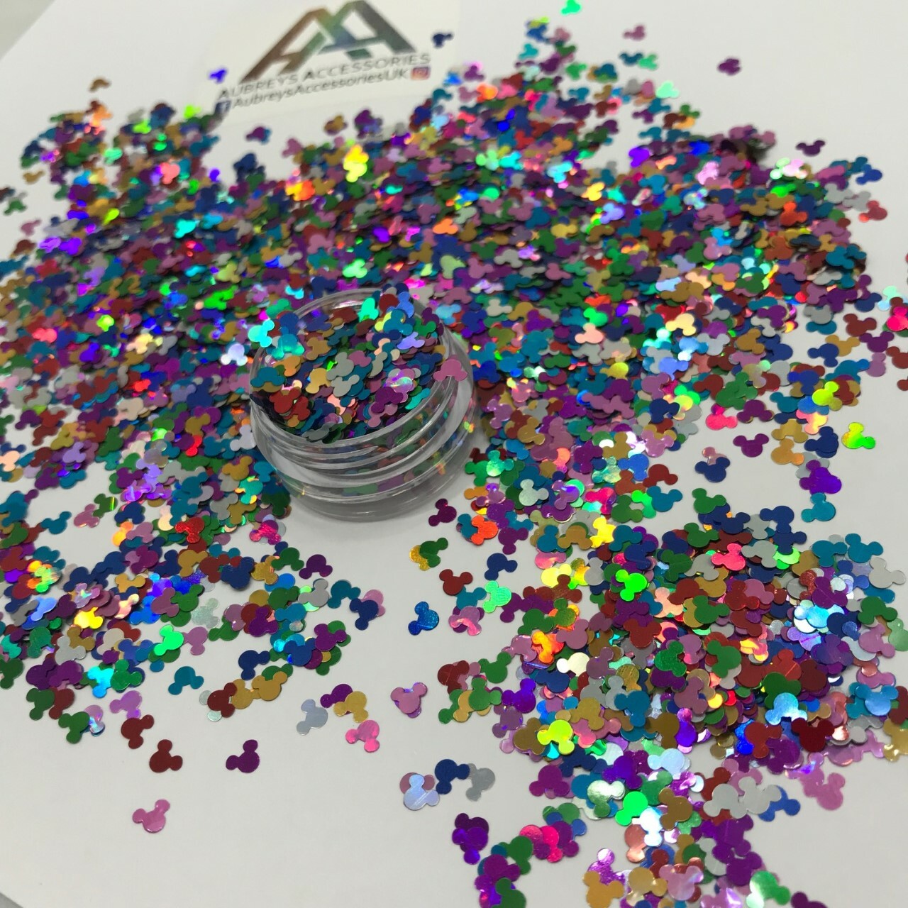 4mm DISNEY MICKEY MOUSE RAINBOW MULTICOL GLITTER NEW SEQUINS HAIR FACE BODY NAIL