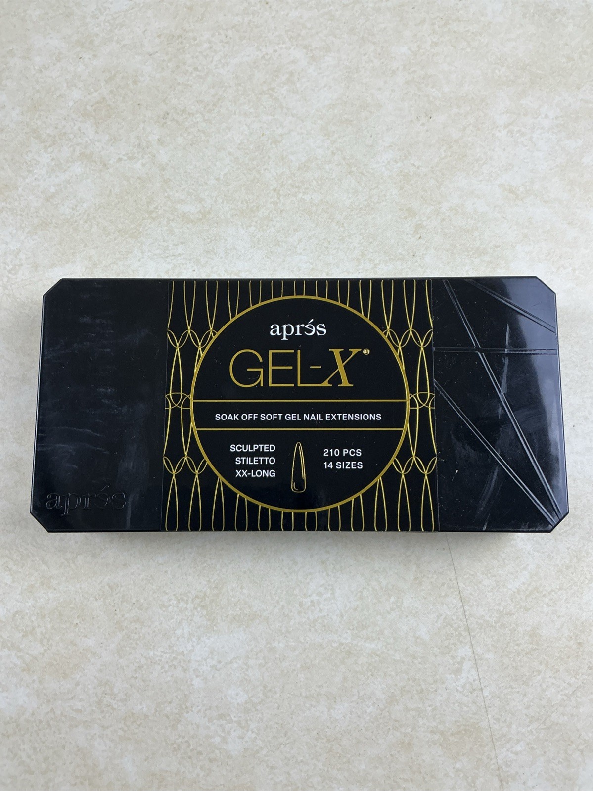 Apres Gel-X Soak Off Soft Gel Nail Extensions Sculpted Stiletto XX-Long 210 PCS