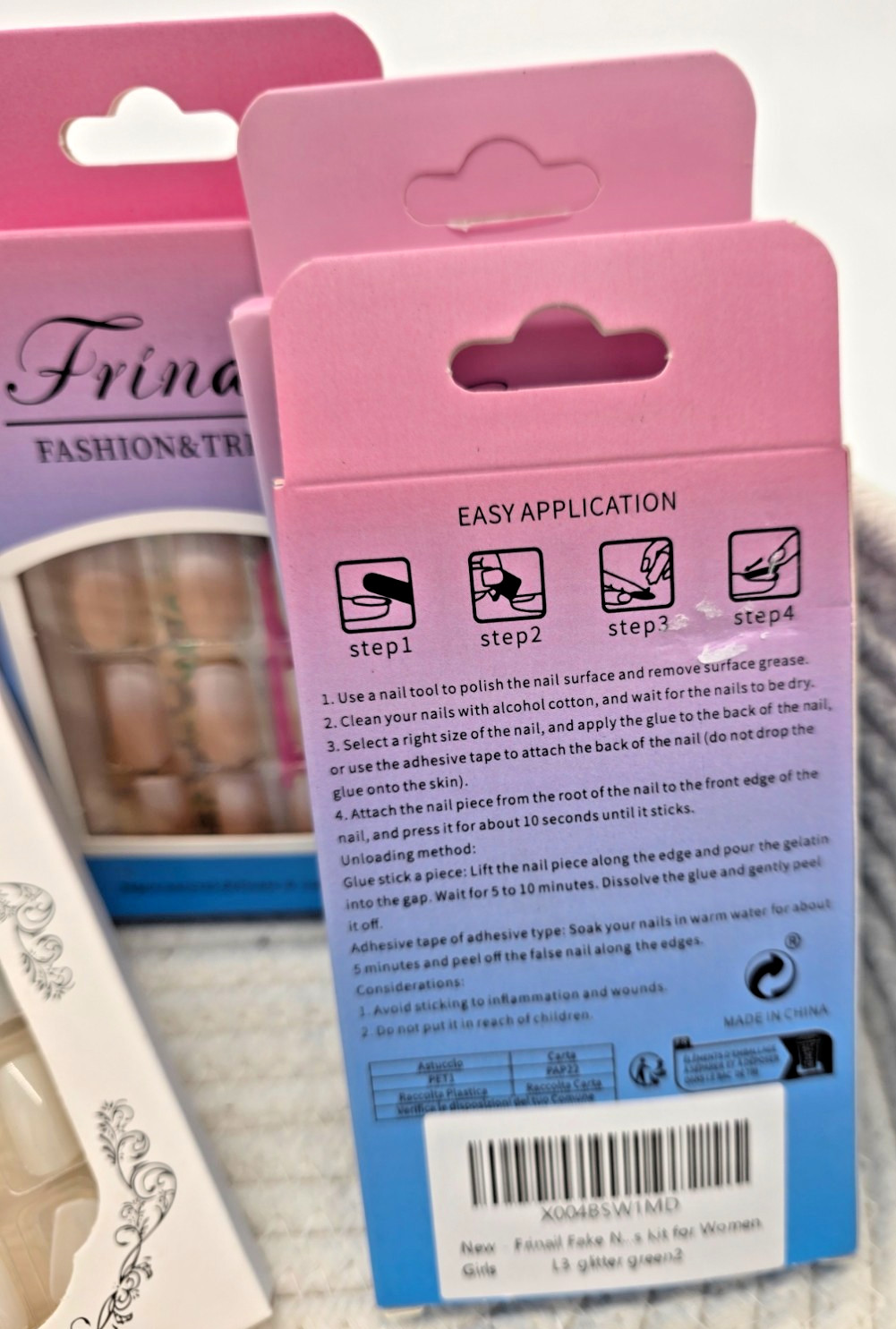 Lot of 6 Press On Nail Kits Frinail Mixed Brands Assorted Styles New Gift Set
