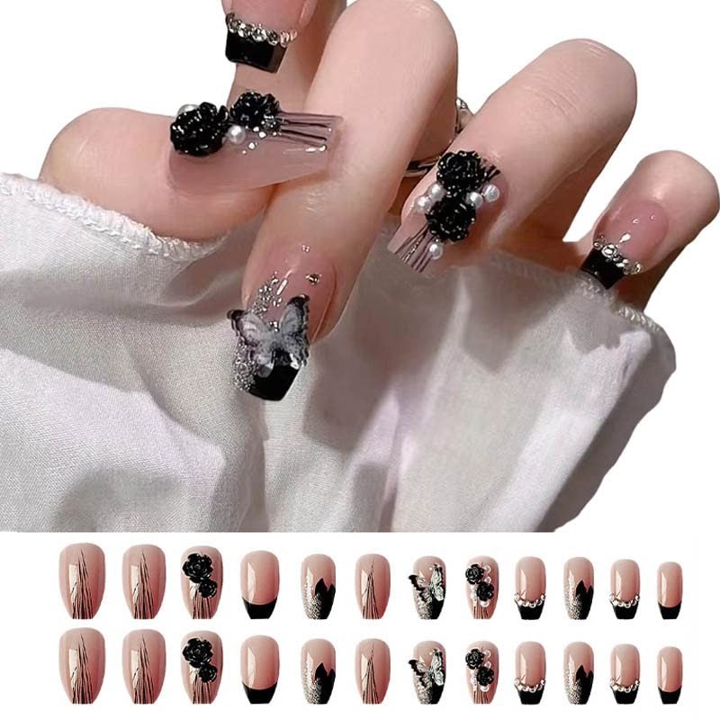 Secret Lives® press on nails designer artificial nails extension glossy 24 set