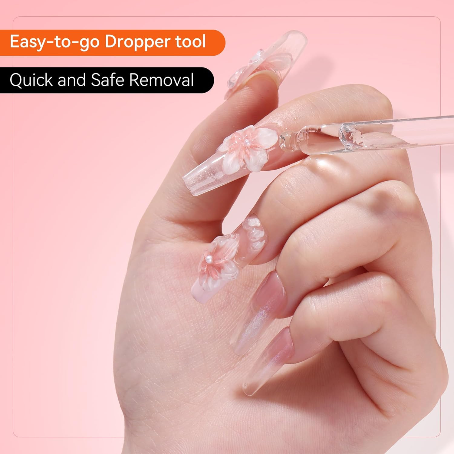 Makartt Press-On Nail Glue Remover: Non-Acetone Glue Debonder with Vitamin E for