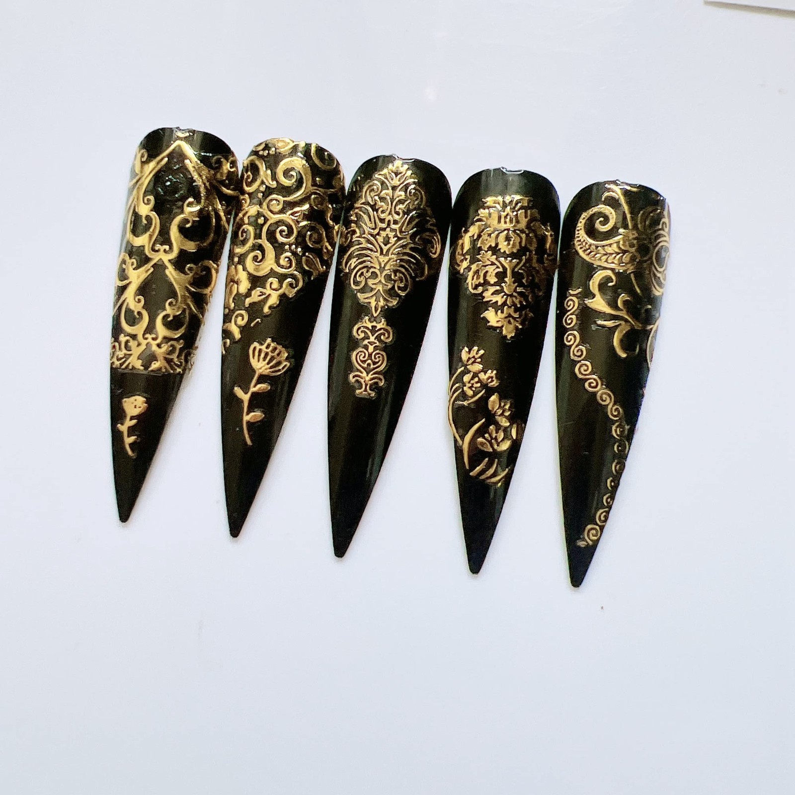 Luxury Gold Nail Art Stickers – 26 Sheets, Unique Shapes, Adhesive Decals for DI