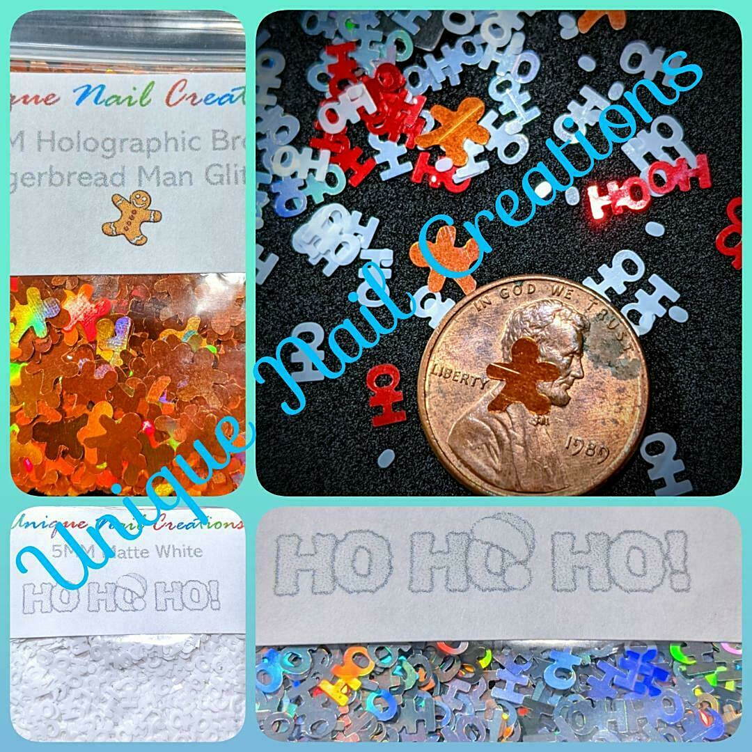 CHRISTMAS Shapes Glitter~You Choose`Solvent Resistant~Nail Art•Face•Festival•USA