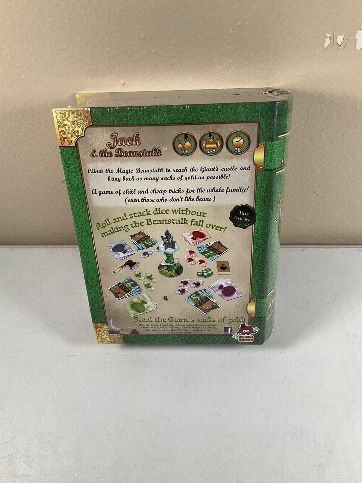 Purple Brain Jack & The Beanstalk Board 6 x 8.25 x 2.25 inches, Multicolor
