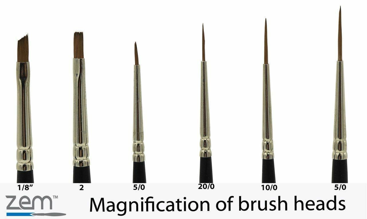AS-144 Green Sable Synthetics Detail – Liner Combo 6 pcs