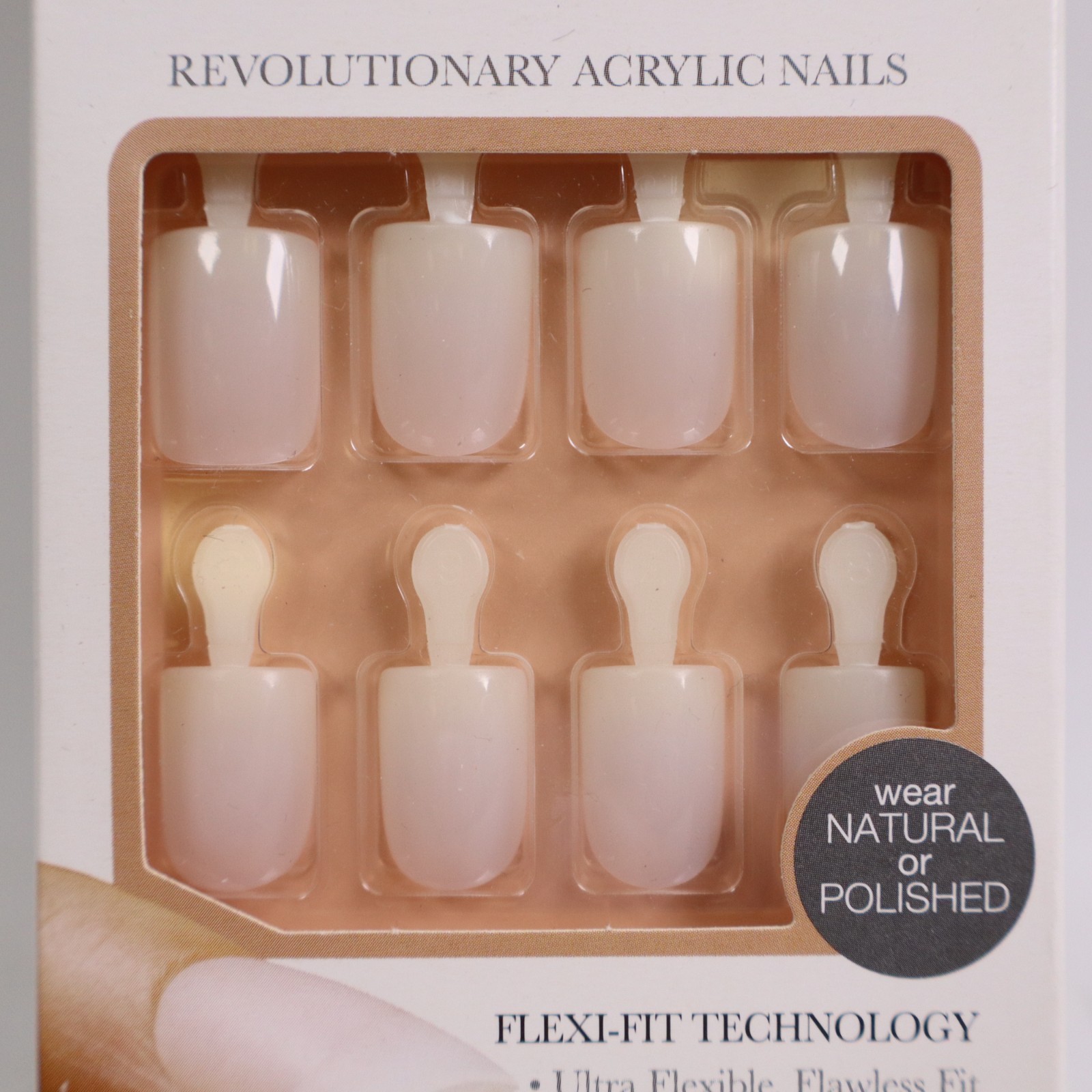 2 PACK KISS Salon Acrylic Natural Press-On Nails 28Ct, Real Short KSAN01 67897