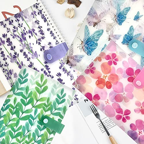 4 PCS Nail Art Sticker Storage Book Artistic Decals Collection Organizer Plants