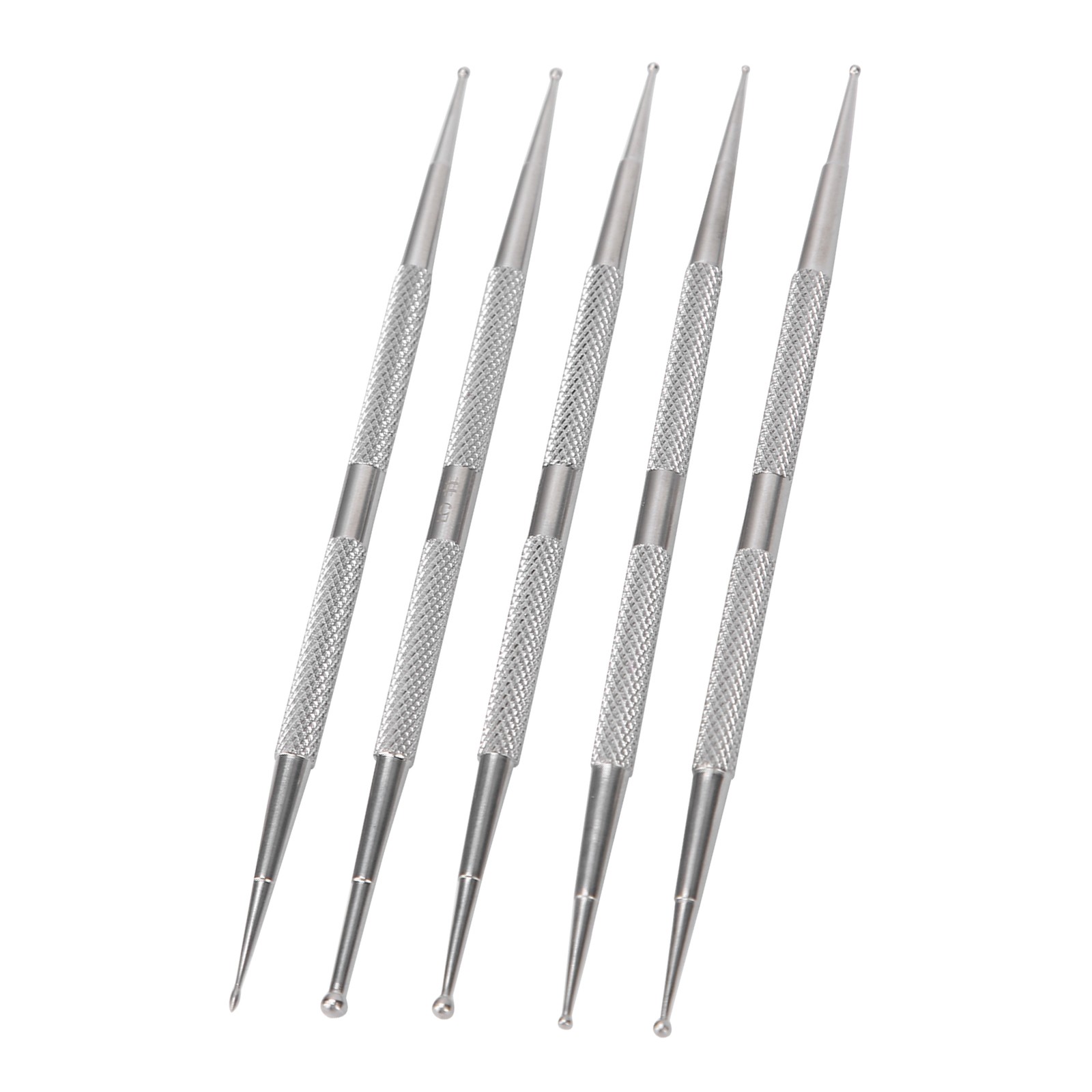 5pcs Double Head Nail Art Dotting Pen Stainless Steel Nail Painting Pen DIY Deco
