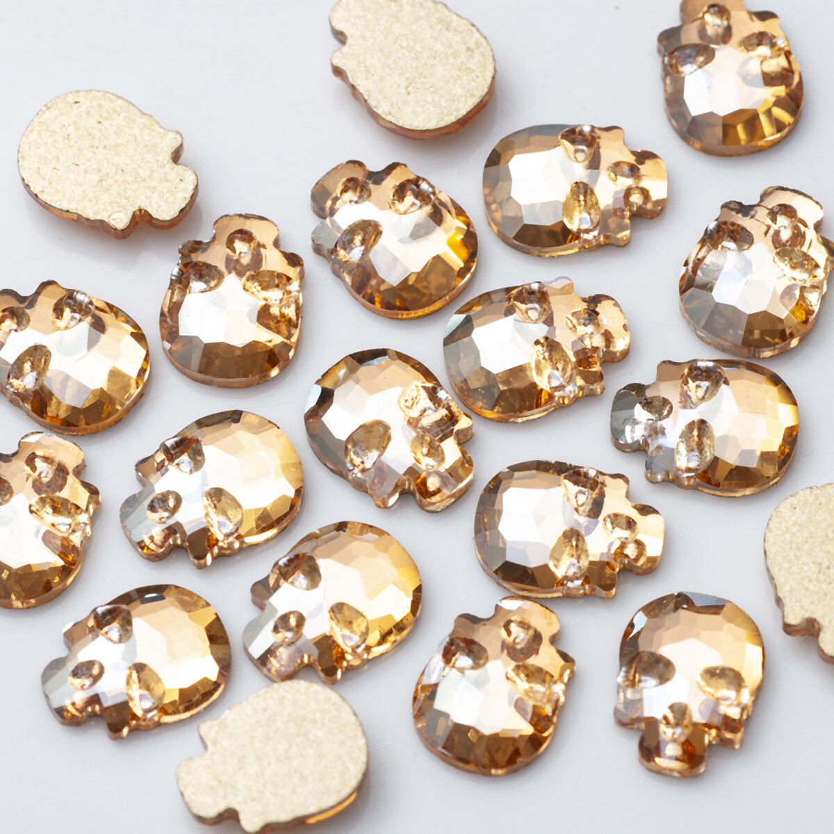 Strass Nail Art Rhinestones Mini Skull Colorful Stones Non Hotfix Crystal