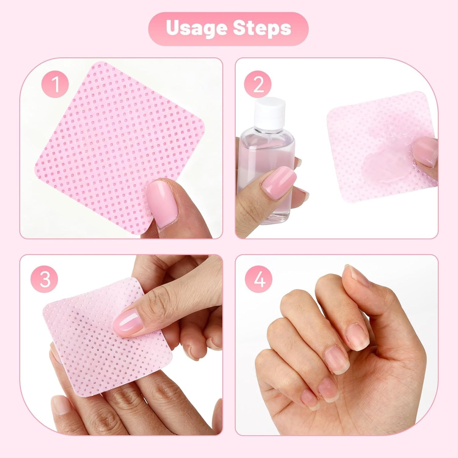 Thick, Durable Nail Wipes – 720 Lint-Free Non-Woven Pads for Professionals
