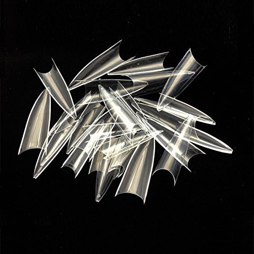 VIVACE Clear Stiletto 500 Acrylic False Fake Gel 500 Piece Assortment,