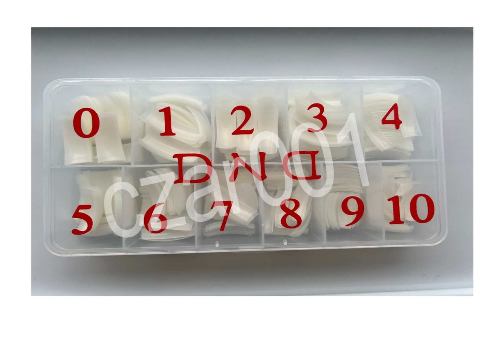 DND Natural, Natural or Clear Sillito -Nail Tips SIZE 0-10 (550 pcs) -You Choose