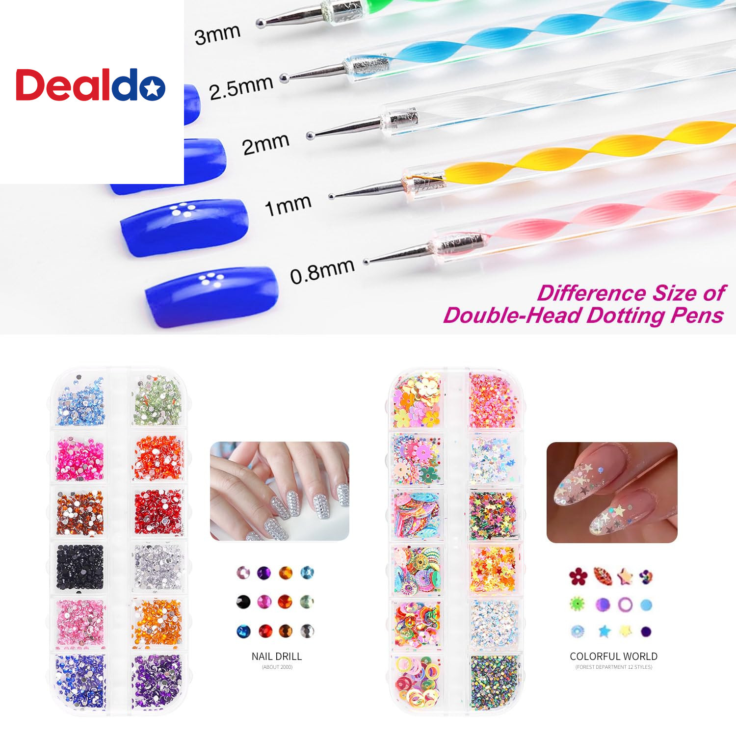 Complete Acrylic Nail Starter Kit with LED Lamp, 12 Colors Powder Acrylic Liquid