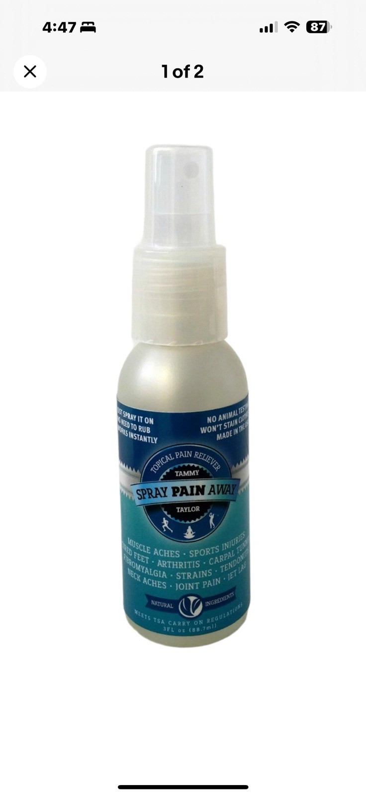 Tammy Taylor Nails – Spray Pain Away – 3oz/88.7ml