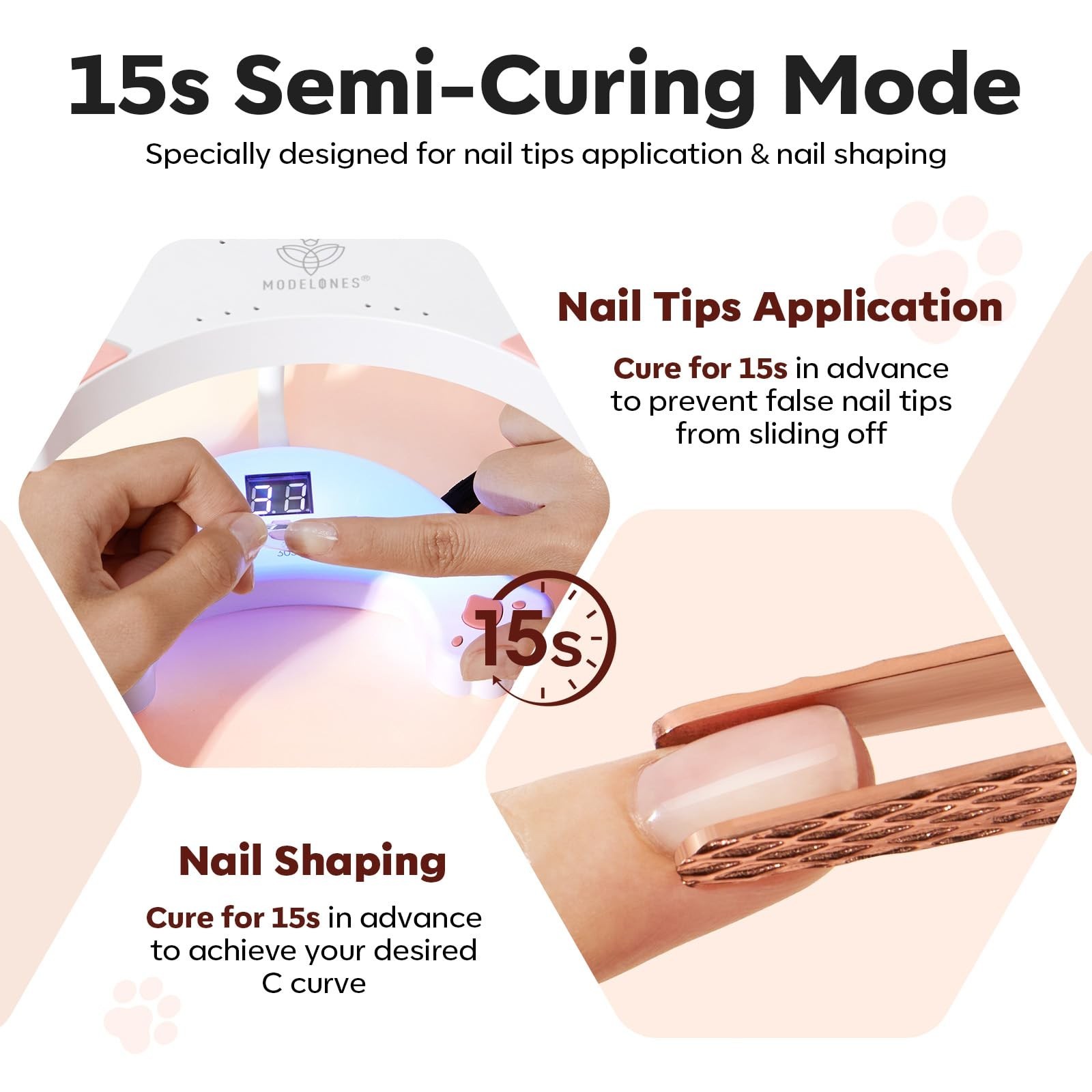 modelones UV LED Nail Lamp, Gooseneck UV Light for Gel Nails, 48 W … Fast Ship