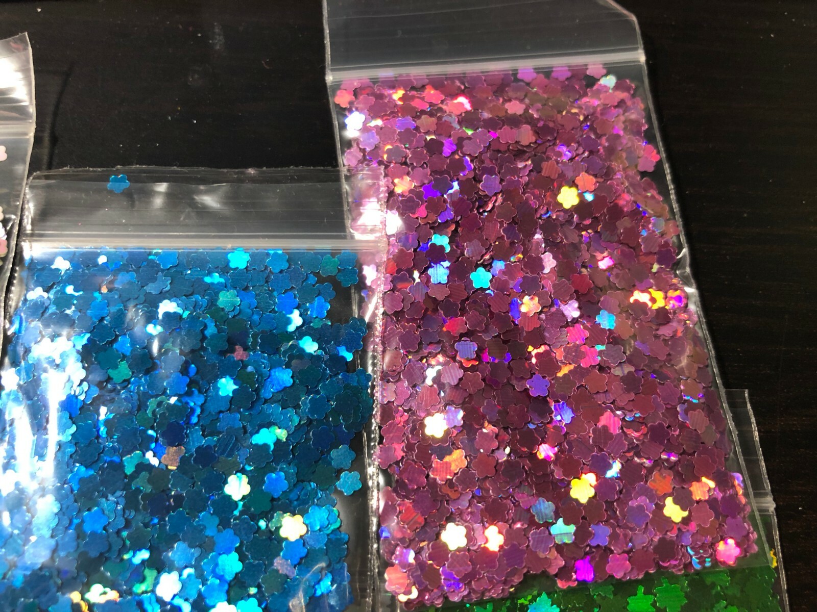 Solvent Resistant Flower/ leaf shape Glitter U Choose Color Nail Art Face Crafts