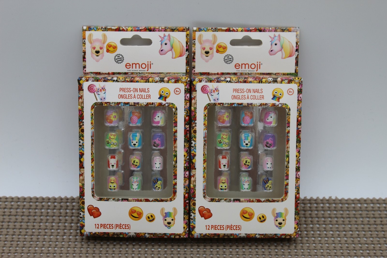 Lot of 2 New Emoji Official Brand Press On Nails 24 Pieces