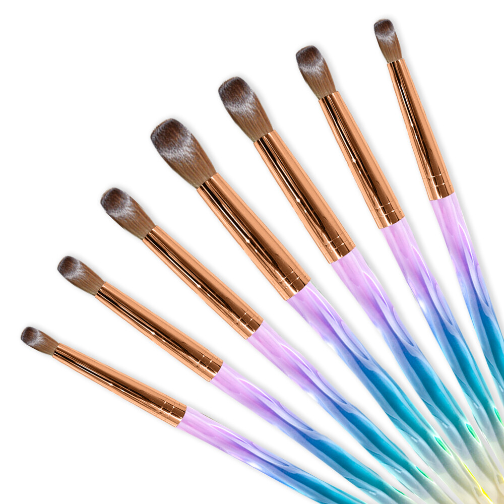 100% Pure Kolinsky Acrylic Top Quality Nail Brush Diamond Rainbow Handle 8-16