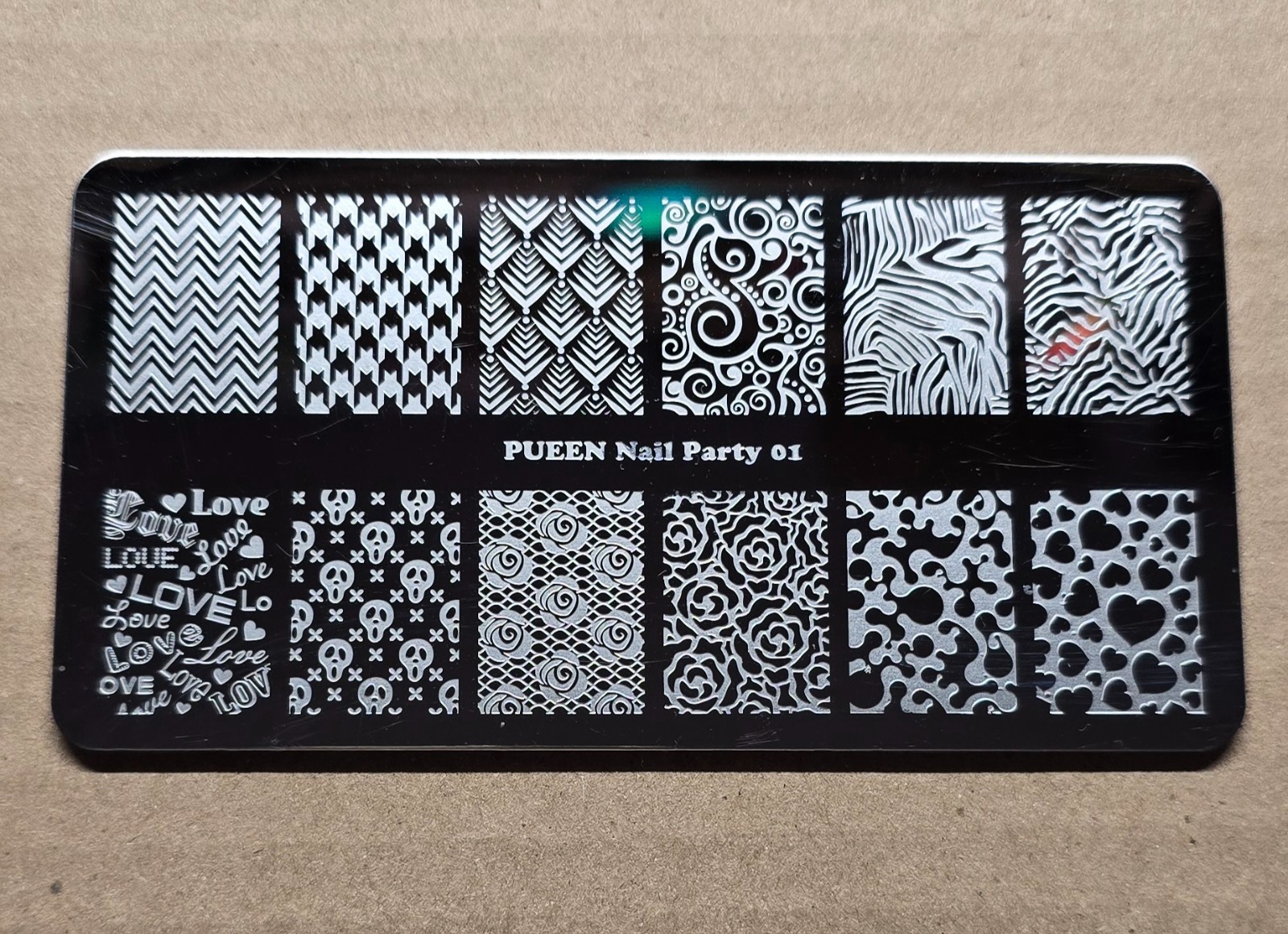 PUEEN Nail Party Marble Paradise Fairytale Nature Love Fancy Nail Stamping Plate
