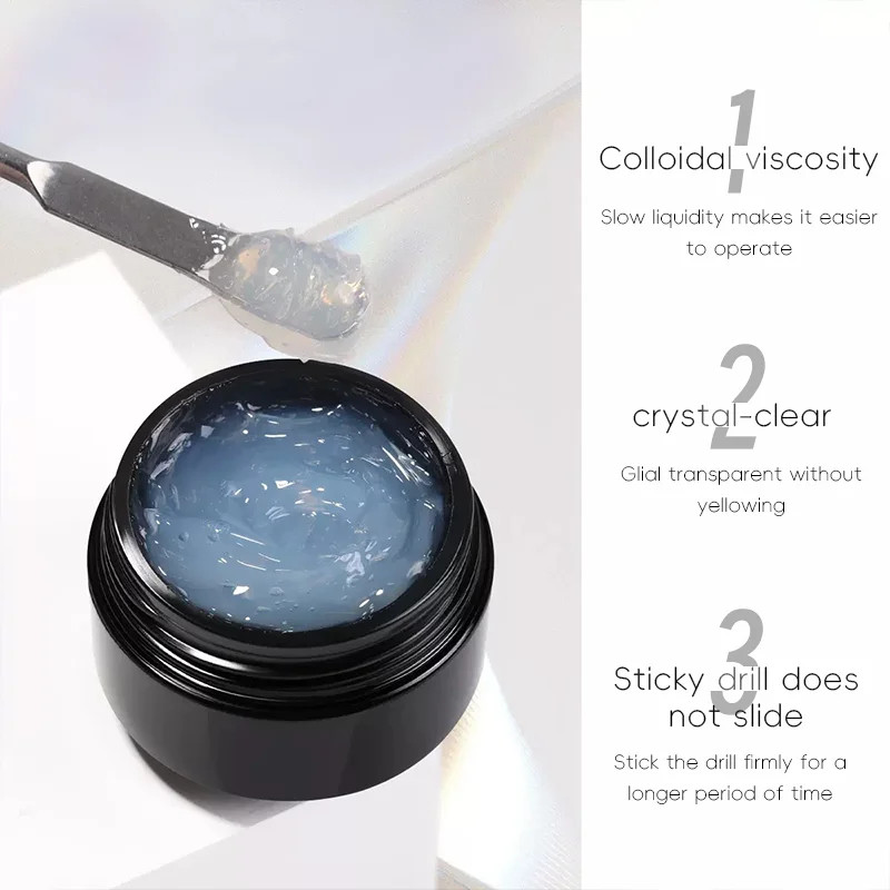 5Ml 3D Clear Nail Gel Mirror Powder Set for Metallic Three-Dimensional Nail Art