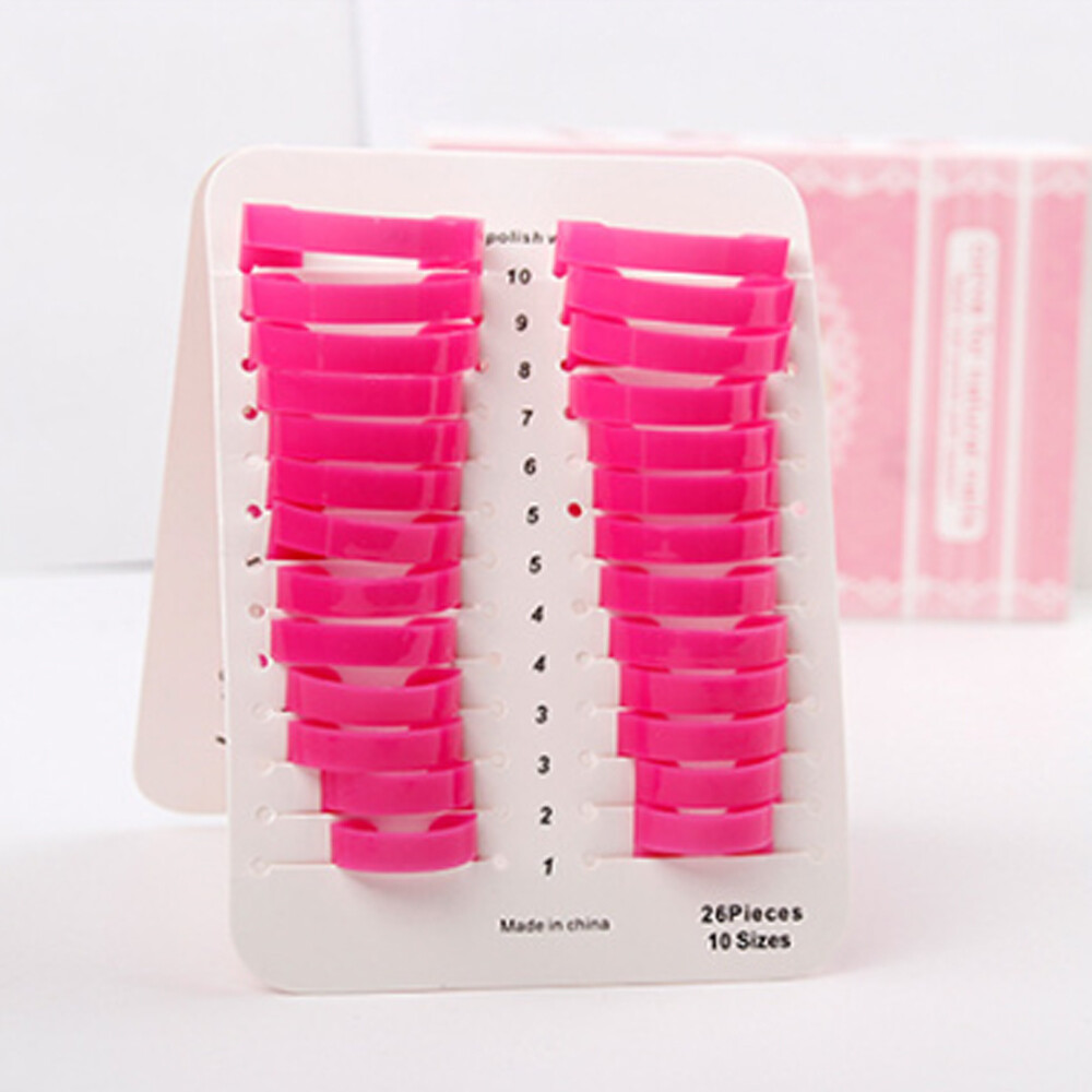 26 Pcs Curve Shape Spill-proof Finger Cover Nail Polish Varnish Protector Holder