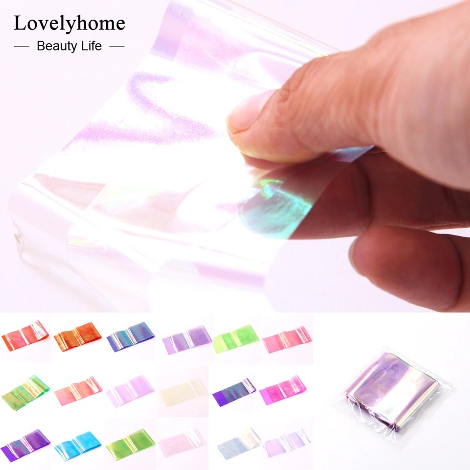 BROKEN GLASS NAIL FOIL 18 Colours NAILS EFFECT Stickers Shattered Angel Paper UK